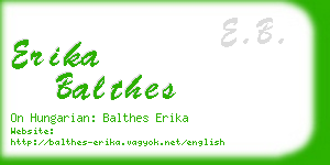 erika balthes business card